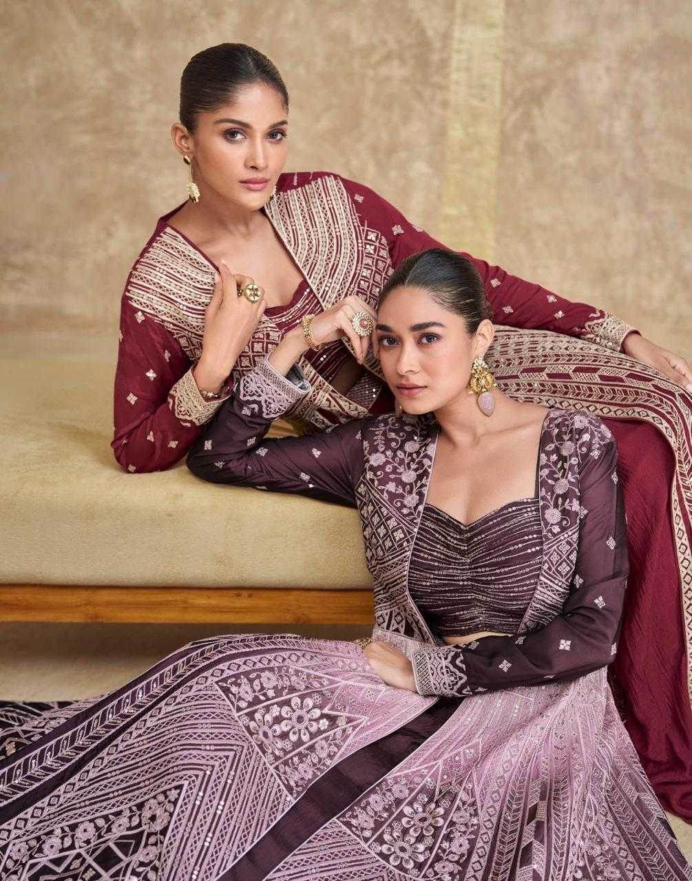 Silk Jacket Style Lehenga for Festive Occasions - MYLUXURY LANE ENTERPRISE